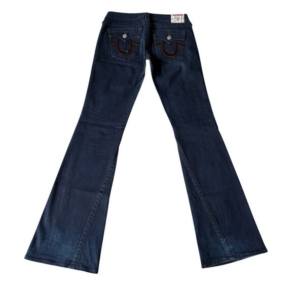 True Religion Flare Bootcut Jeans Dark Blue 29 Rare - Picture 1 of 12